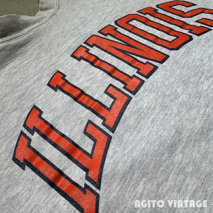 Champion 80's Reverse Weave W/F ILLINOIS Sweatshirt Size L