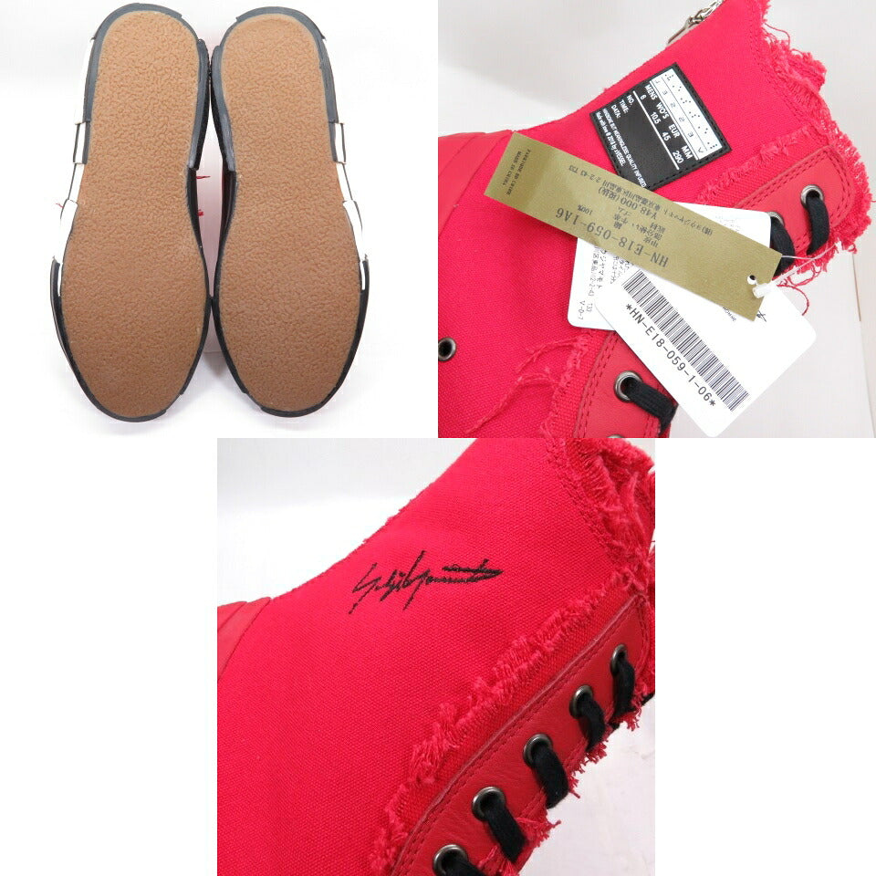 Yohji Yamamoto x XVESSEL HN-E18-059 High-Top Red Sneakers
