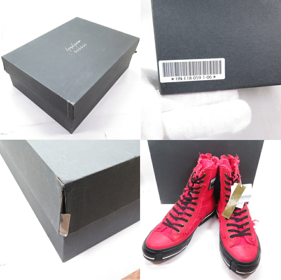 Yohji Yamamoto x XVESSEL HN-E18-059 High-Top Red Sneakers