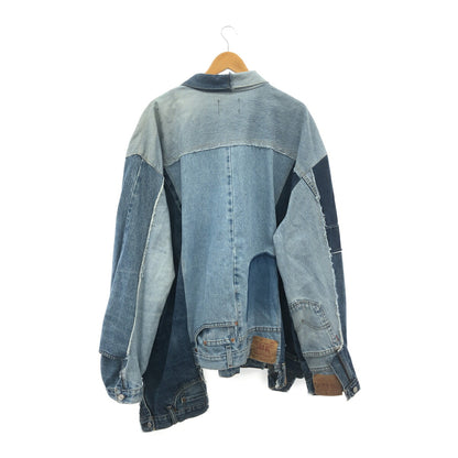 ZAC VARGAS Remake Reconstructed Denim Jacket Indigo Size XXL