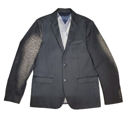 DIESEL Y2K Faded Denim Sleeve 2B Blazer Black Size 52