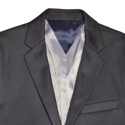 DIESEL Y2K Faded Denim Sleeve 2B Blazer Black Size 52