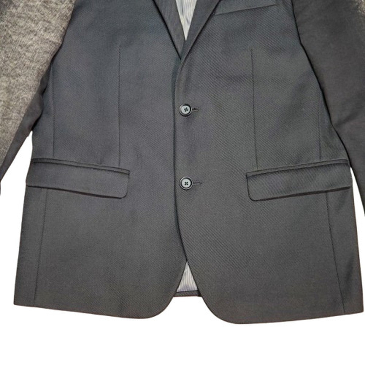DIESEL Y2K Faded Denim Sleeve 2B Blazer Black Size 52