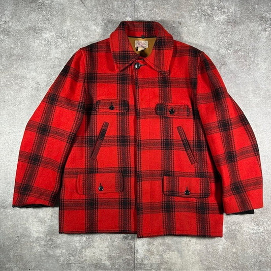 Webs 50s 60s Red Black Check Wool Hunting Jacket