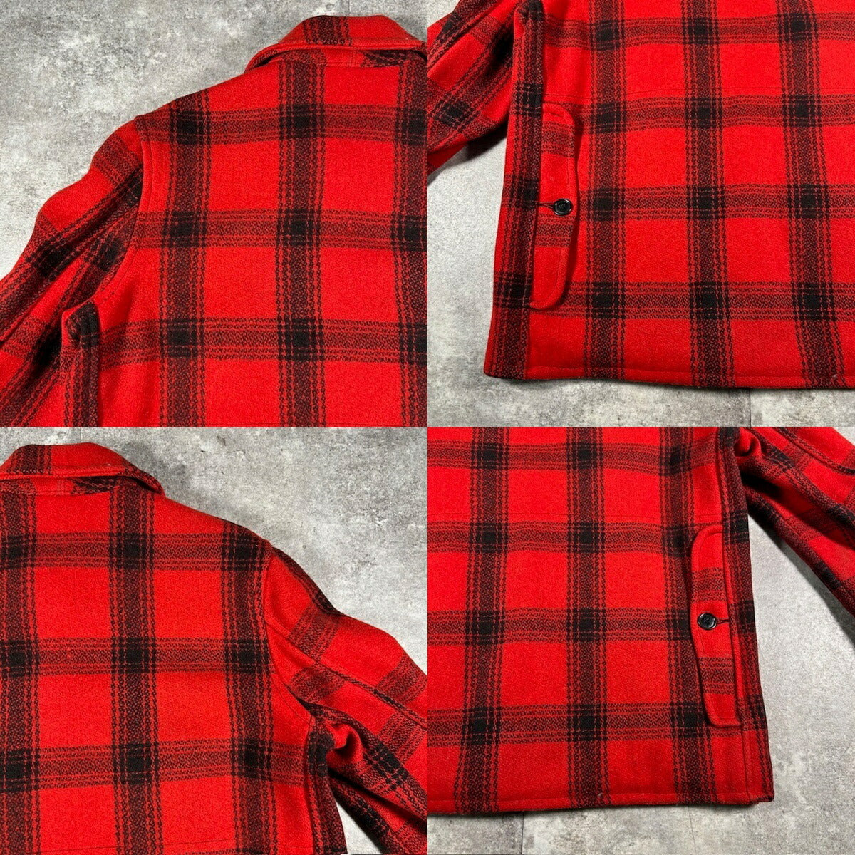 Webs 50s 60s Red Black Check Wool Hunting Jacket