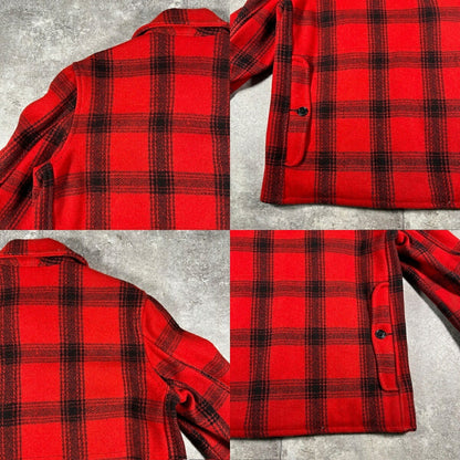 Webs 50s 60s Red Black Check Wool Hunting Jacket