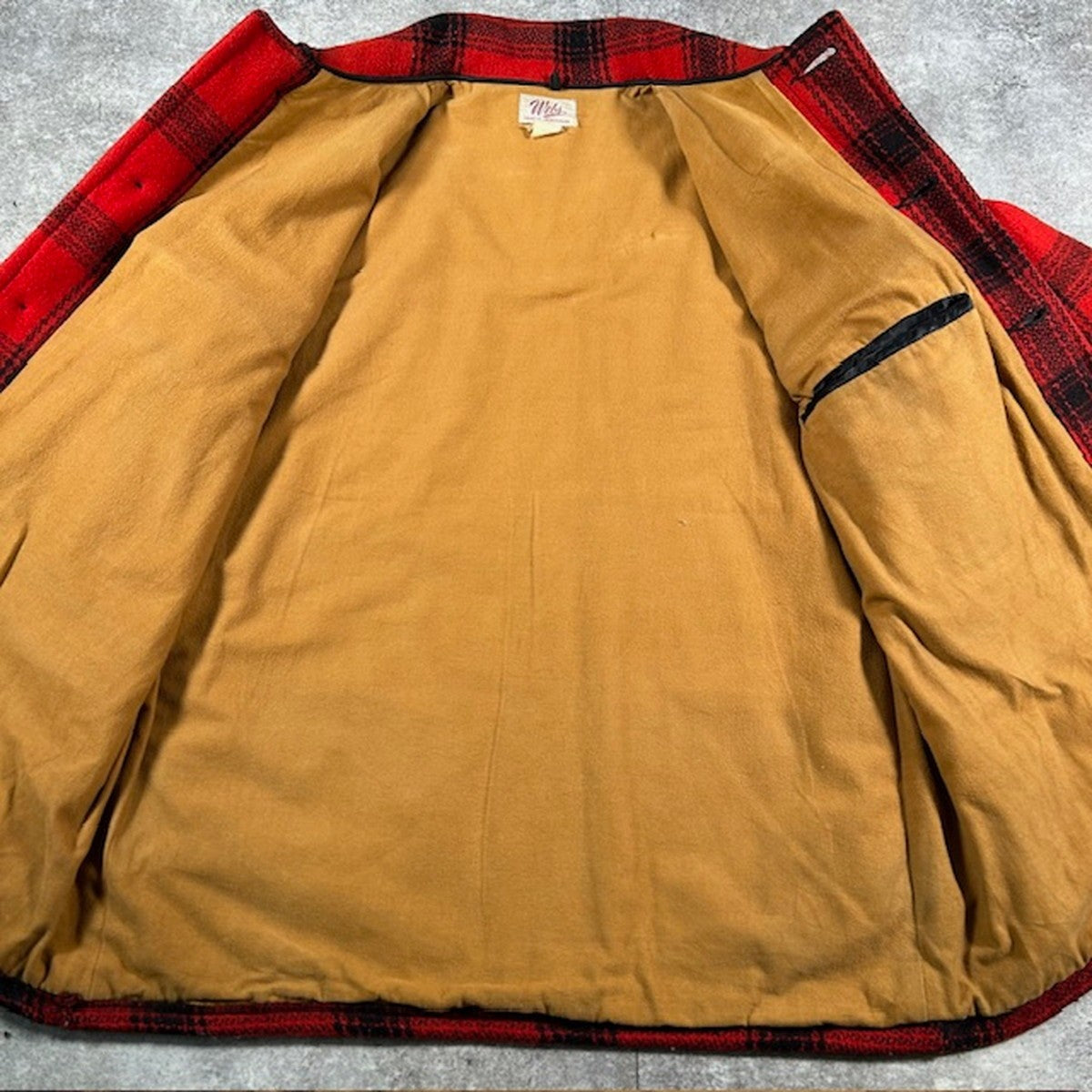 Webs 50s 60s Red Black Check Wool Hunting Jacket