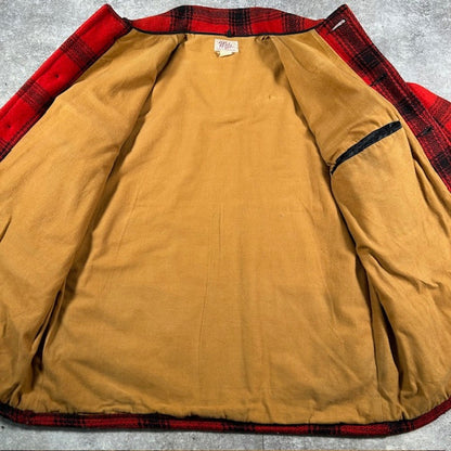 Webs 50s 60s Red Black Check Wool Hunting Jacket