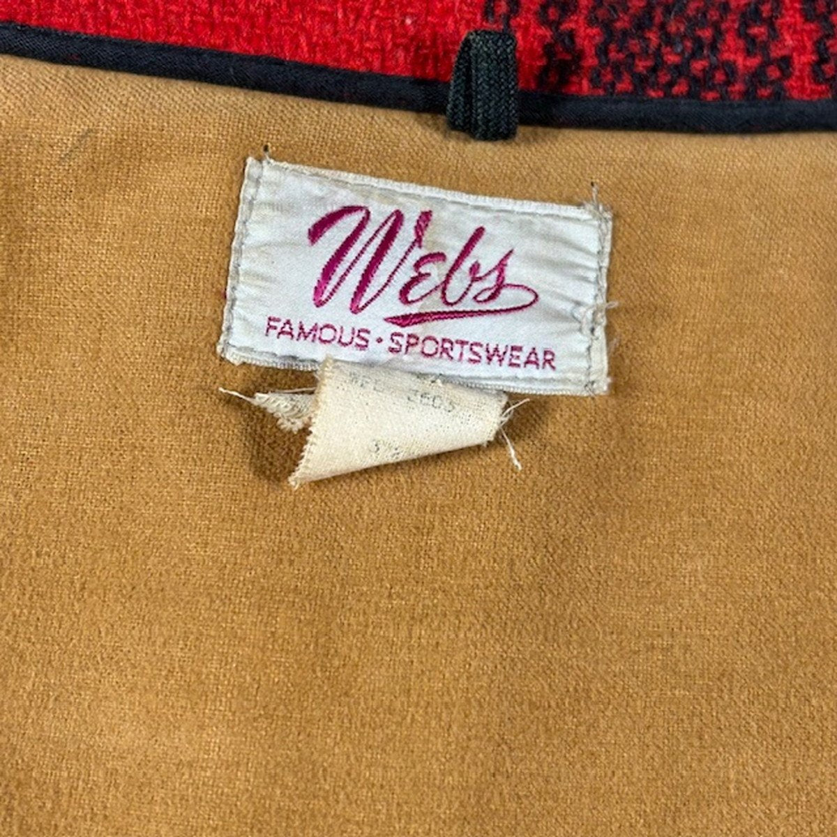 Webs 50s 60s Red Black Check Wool Hunting Jacket