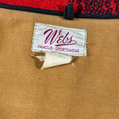 Webs 50s 60s Red Black Check Wool Hunting Jacket