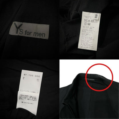 Y's for men 25SS Cotton Linen Zip Jacket Black Size 2