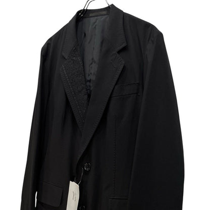 Y's for men Cotton Gabardine Lapel Embroidery Blazer Size 2