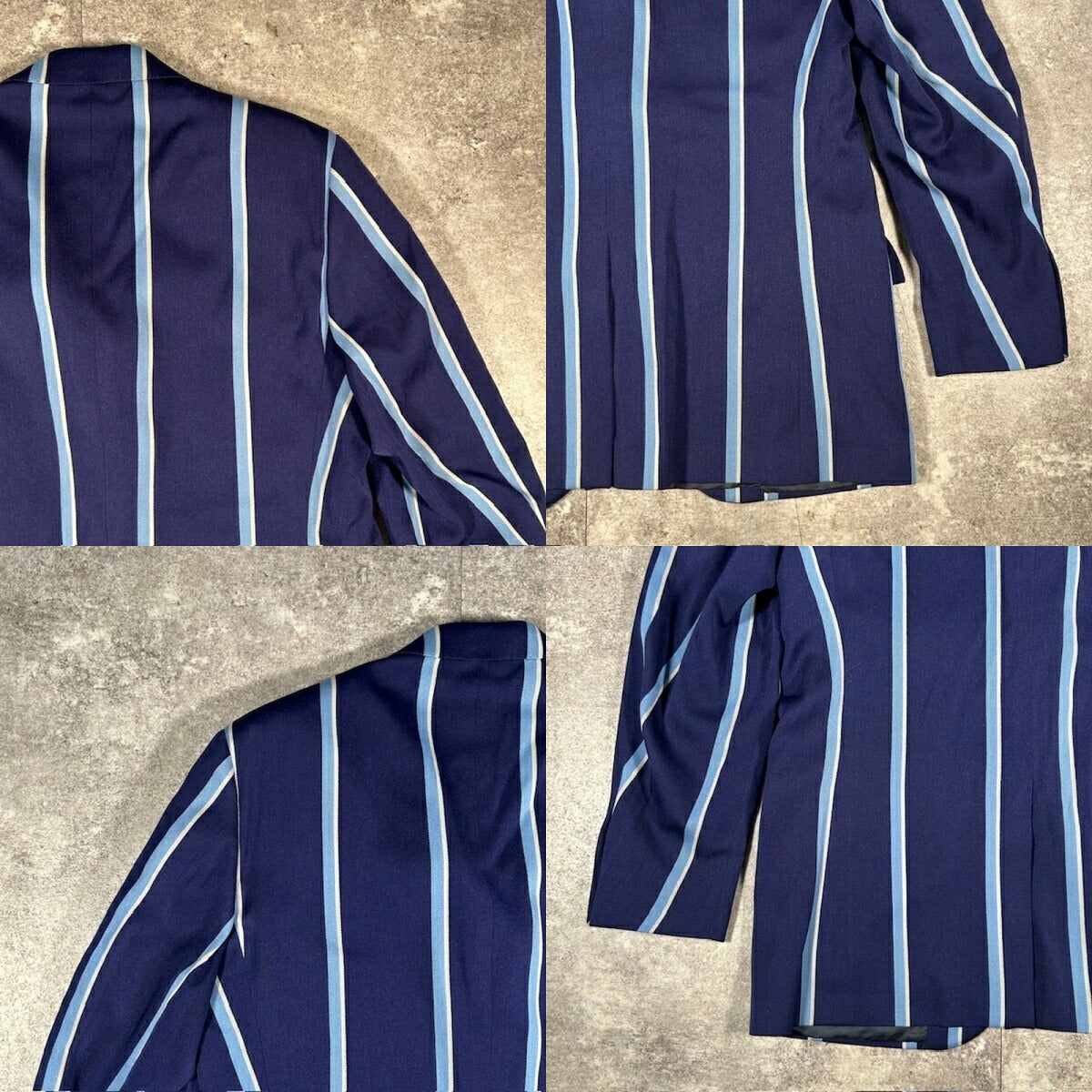 Polo Ralph Lauren Blue Wool Italian Stripe Blazer Size 40R