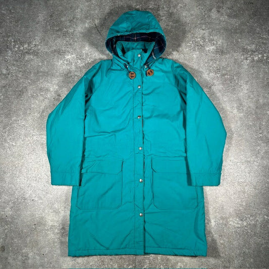 L.L.Bean 80s Wool Lined Storm Coat Made in USA Size M