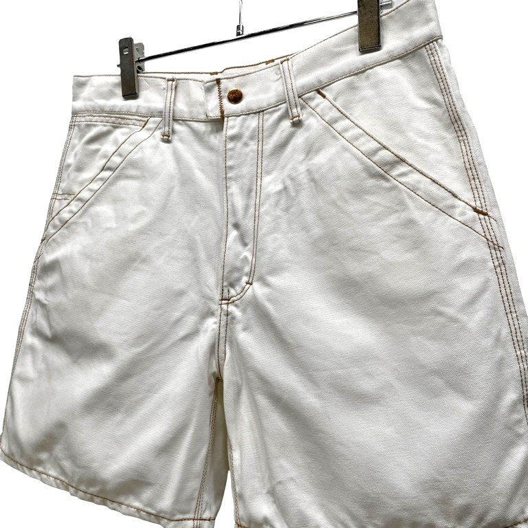 Ganryu 15SS White Cotton Canvas Painter Shorts Size M