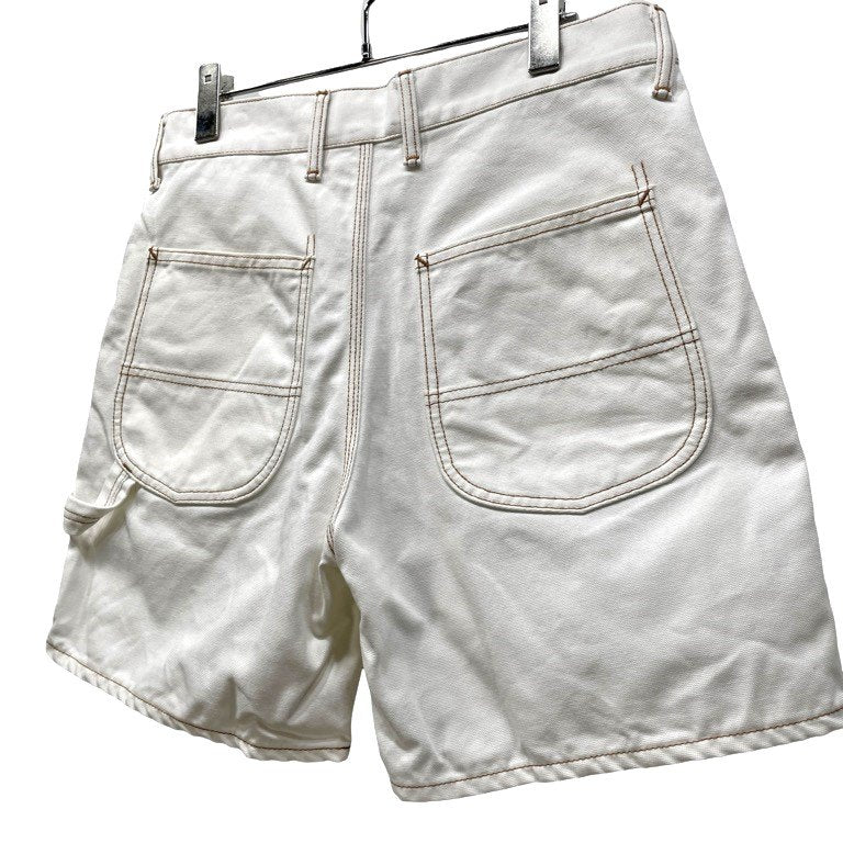Ganryu 15SS White Cotton Canvas Painter Shorts Size M