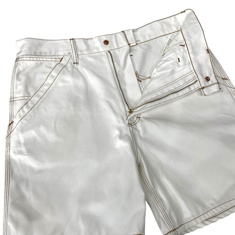 Ganryu 15SS White Cotton Canvas Painter Shorts Size M