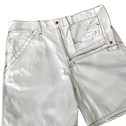 Ganryu 15SS White Cotton Canvas Painter Shorts Size M