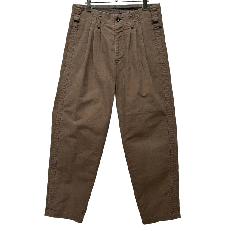 Yohji Yamamoto Moleskin Striped 3-Tuck Tapered Pants Size 2