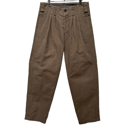 Yohji Yamamoto Moleskin Striped 3-Tuck Tapered Pants Size 2