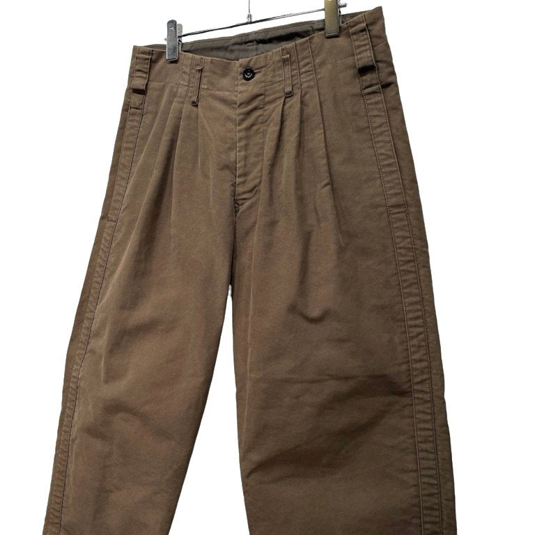 Yohji Yamamoto Moleskin Striped 3-Tuck Tapered Pants Size 2
