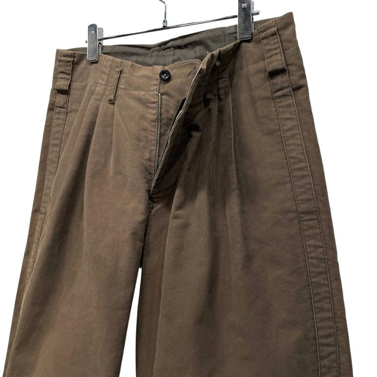 Yohji Yamamoto Moleskin Striped 3-Tuck Tapered Pants Size 2