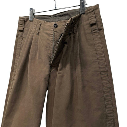 Yohji Yamamoto Moleskin Striped 3-Tuck Tapered Pants Size 2