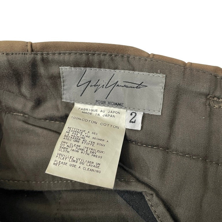 Yohji Yamamoto Moleskin Striped 3-Tuck Tapered Pants Size 2