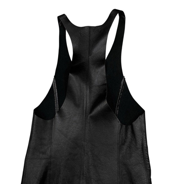 God of Roses BLACK OUT Cow Leather Long Vest Size 0