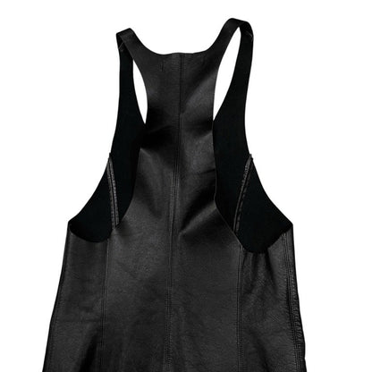 God of Roses BLACK OUT Cow Leather Long Vest Size 0