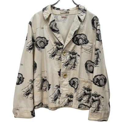 Kapital 14SS White Cat Print Norway Work Jacket Size 2