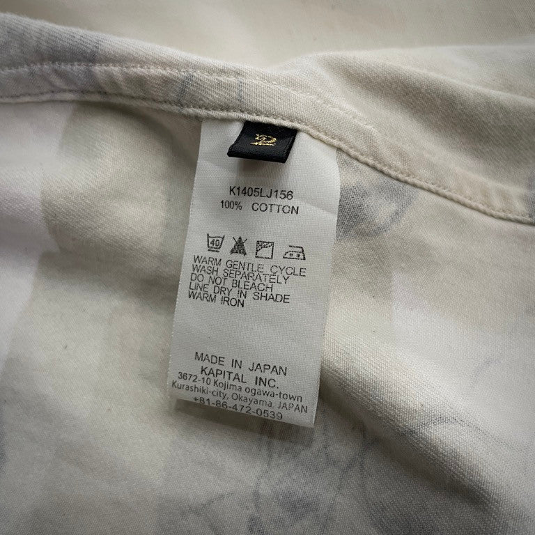 Kapital 14SS White Cat Print Norway Work Jacket Size 2