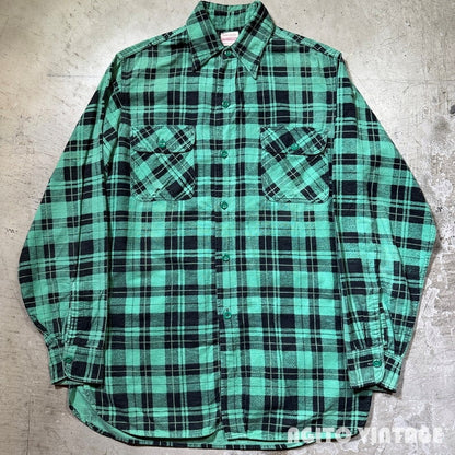 JCPenney 50s Print Check Gusseted Cotton Flannel Size S