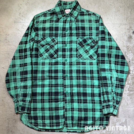JCPenney 50s Print Check Gusseted Cotton Flannel Size S