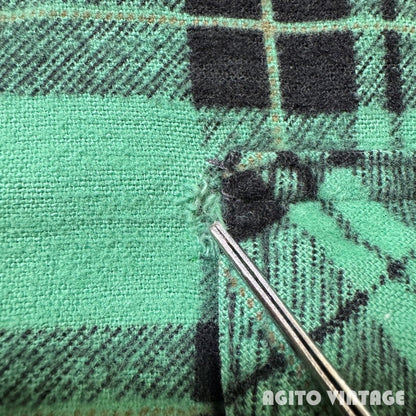 JCPenney 50s Print Check Gusseted Cotton Flannel Size S