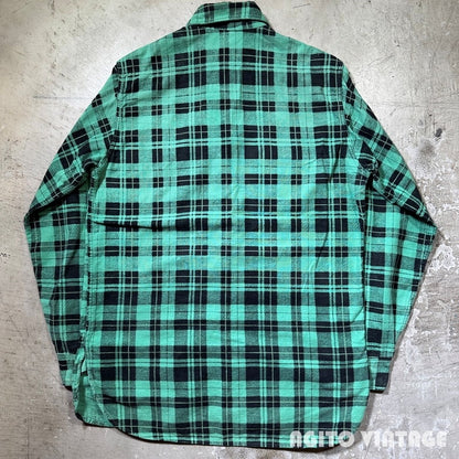 JCPenney 50s Print Check Gusseted Cotton Flannel Size S