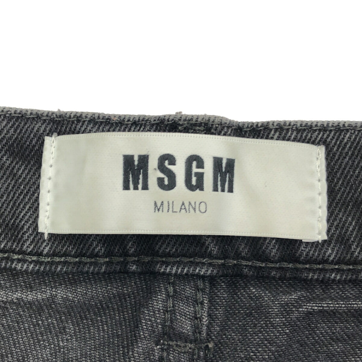 MSGM Black Striped Denim Shorts Size 50