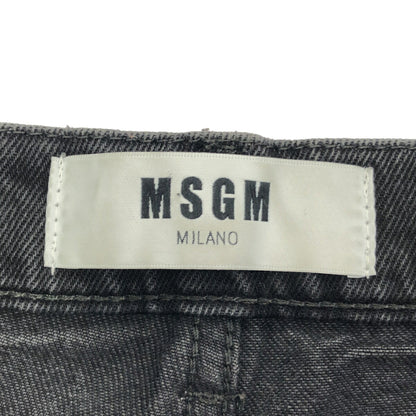 MSGM Black Striped Denim Shorts Size 50