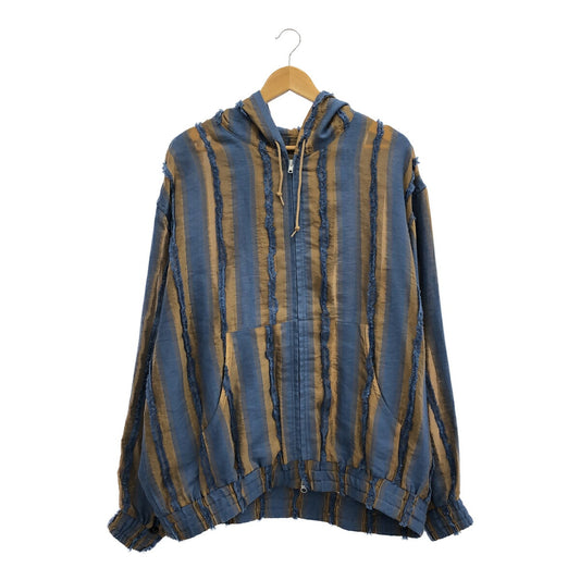 Needles 25SS Zipped Work Hoody Stripe Jacquard Size M