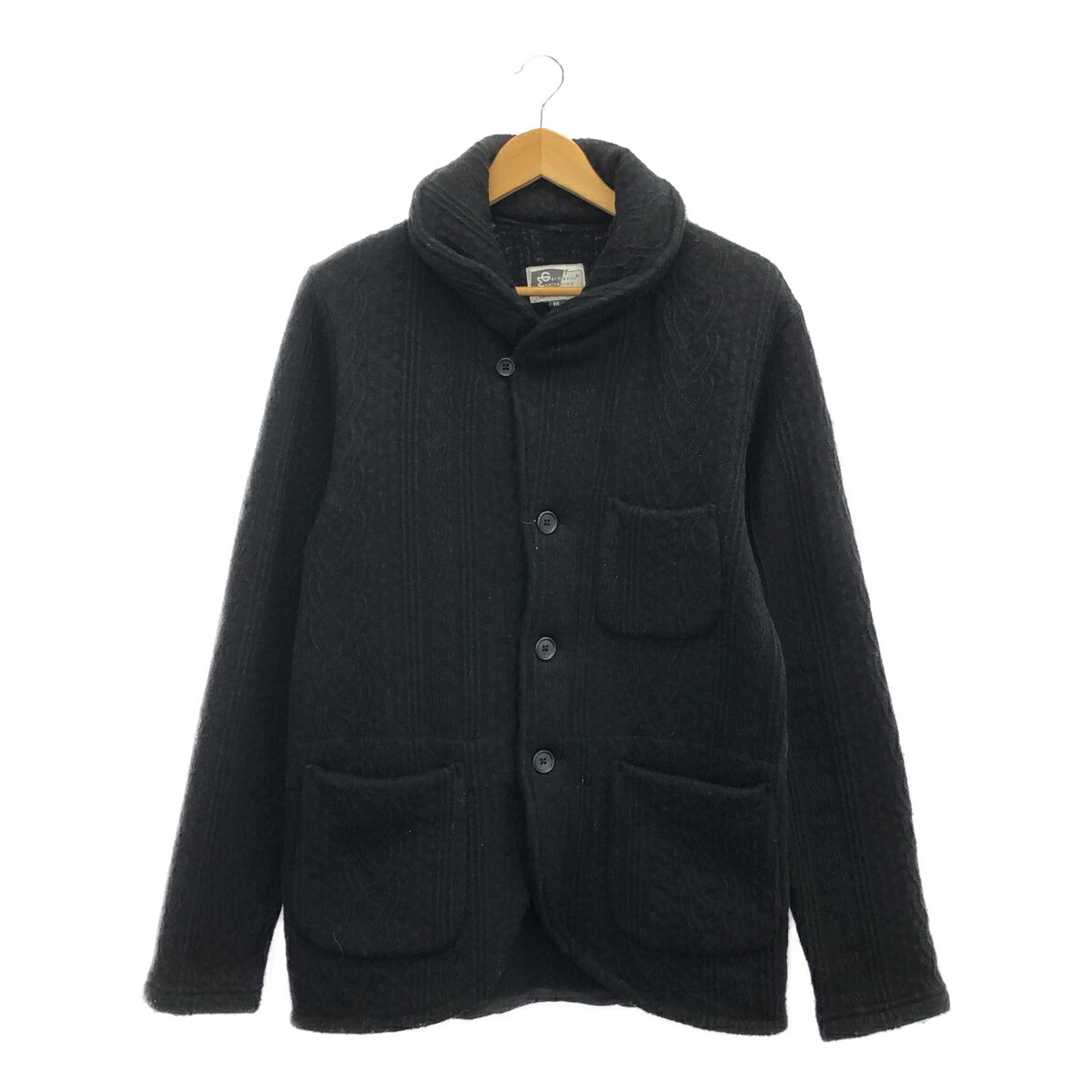 Engineered Garments Black Shawl Collar Knit Jacket Size M