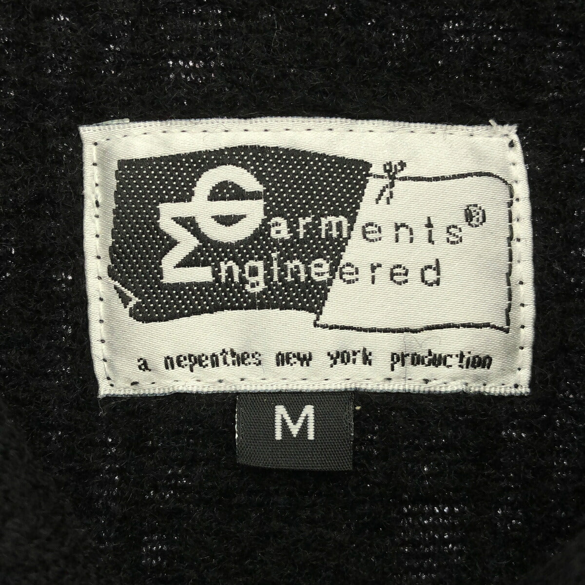 Engineered Garments Black Shawl Collar Knit Jacket Size M