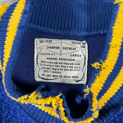 Champion 60s Vintage "CARL SANDBURG" Sweatshirt Blue Size L