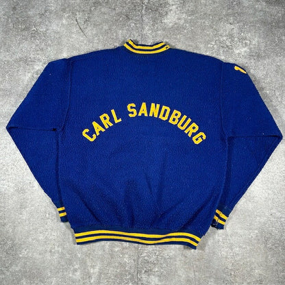 Champion 60s Vintage "CARL SANDBURG" Sweatshirt Blue Size L
