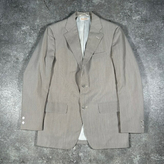 BROOKS BROTHERS 70s Pinstripe Blazer USA Made White Size 40R