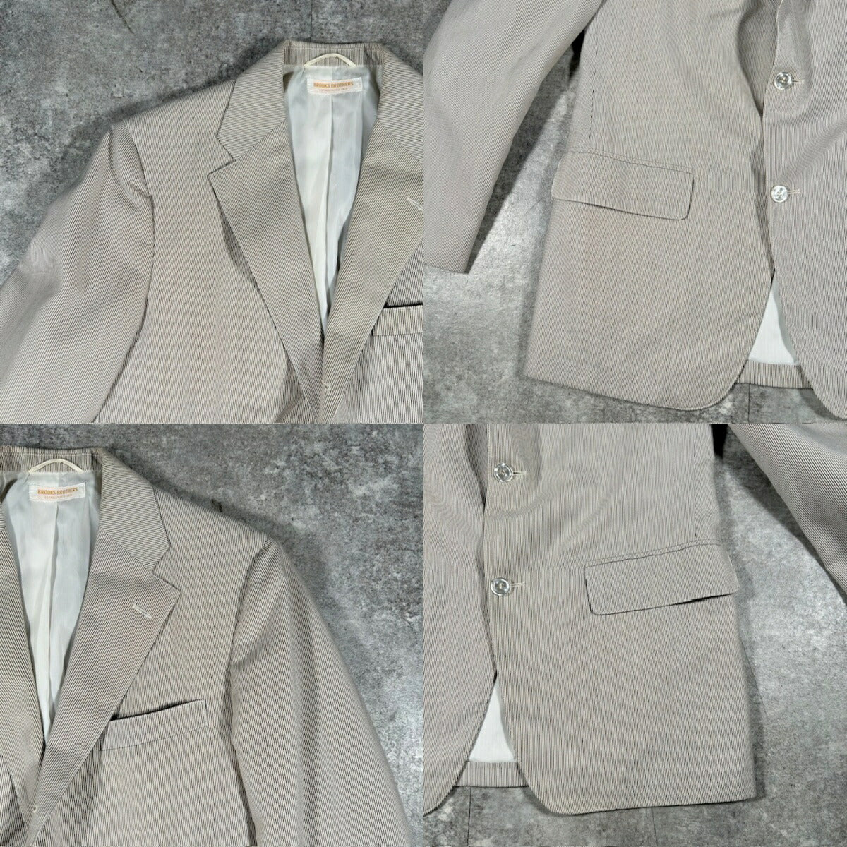 BROOKS BROTHERS 70s Pinstripe Blazer USA Made White Size 40R