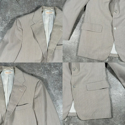 BROOKS BROTHERS 70s Pinstripe Blazer USA Made White Size 40R