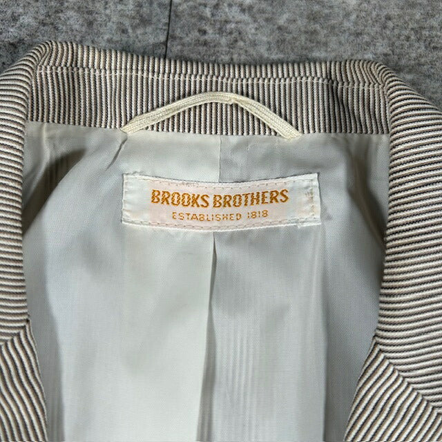 BROOKS BROTHERS 70s Pinstripe Blazer USA Made White Size 40R
