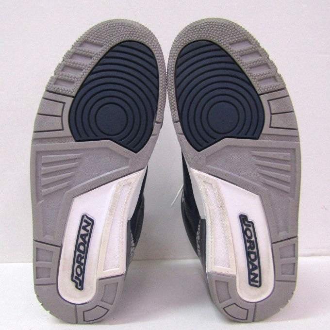 NIKE AIR JORDAN 3 RETRO Navy/White Sneakers Size 29cm