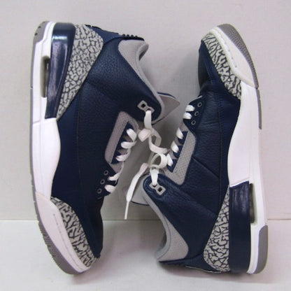 NIKE AIR JORDAN 3 RETRO Navy/White Sneakers Size 29cm