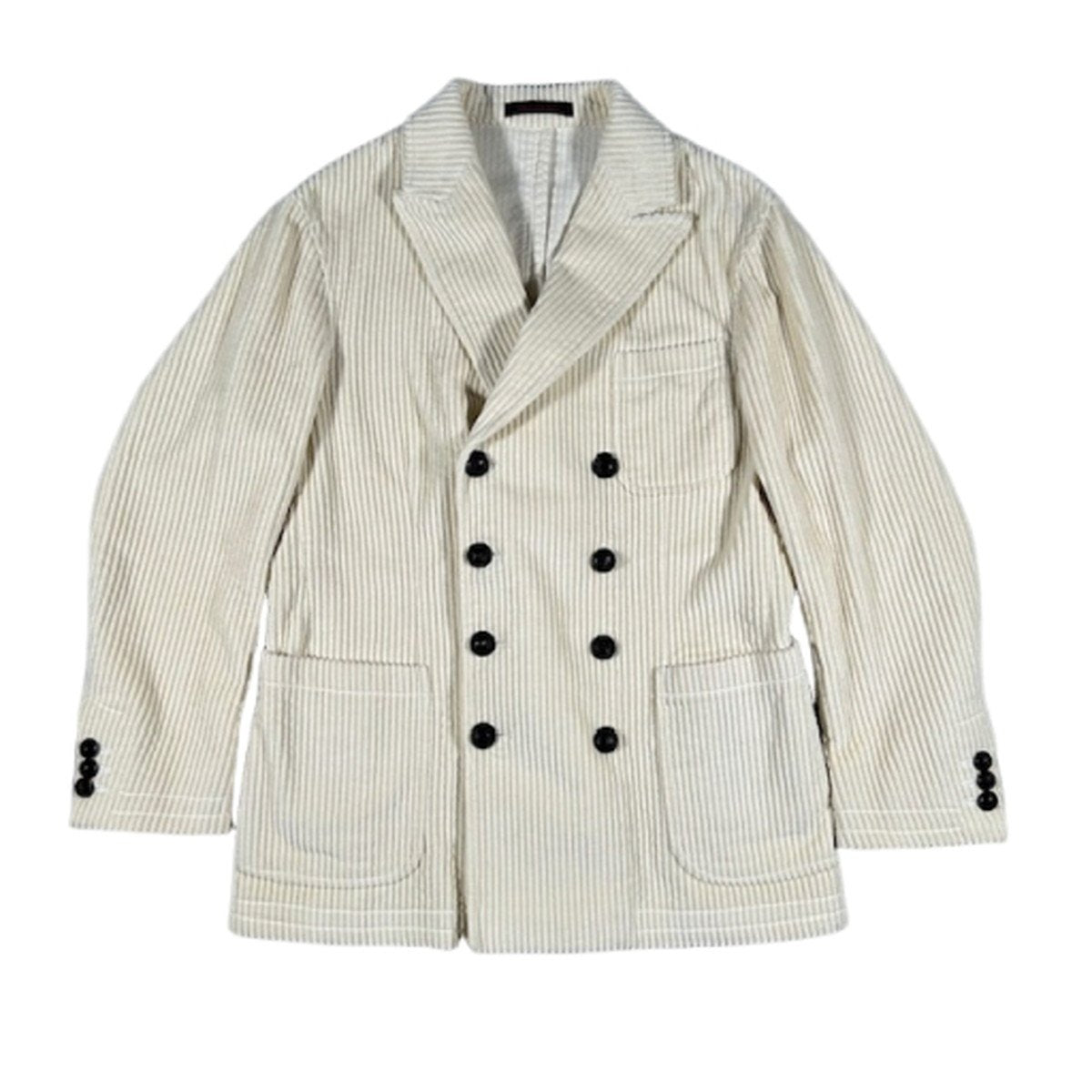THE GIGI ZIGGY G002 Wide Wale Corduroy Jacket Ivory Size 46